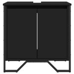 Casa si Gradina - Mobilier - Mobilier baie - Comode baie - Dulap pentru chiuveta baie, negru, 60x35x60 cm, lemn prelucrat - Infinity.ro