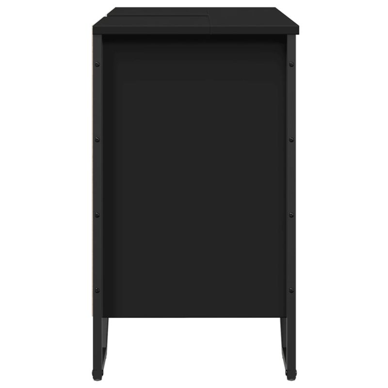 Casa si Gradina - Mobilier - Mobilier baie - Comode baie - Dulap pentru chiuveta baie, negru, 60x35x60 cm, lemn prelucrat - Infinity.ro