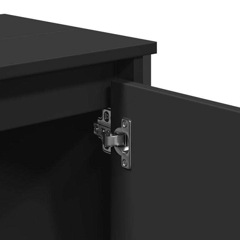 Casa si Gradina - Mobilier - Mobilier baie - Comode baie - Dulap pentru chiuveta baie, negru, 60x35x60 cm, lemn prelucrat - Infinity.ro