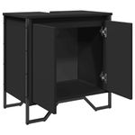 Casa si Gradina - Mobilier - Mobilier baie - Comode baie - Dulap pentru chiuveta baie, negru, 60x35x60 cm, lemn prelucrat - Infinity.ro