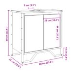 Casa si Gradina - Mobilier - Mobilier baie - Comode baie - Dulap pentru chiuveta baie, negru, 60x35x60 cm, lemn prelucrat - Infinity.ro