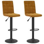 Casa si Gradina - Mobilier - Scaune si fotolii - Scaune - Scaune de bar, 2 buc., maro, catifea - Infinity.ro