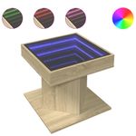 Casa si Gradina - Mobilier - Mese si birouri - Masute de cafea - Masuta de cafea cu LED stejar sonoma 50x50x45 cm lemn prelucrat - Infinity.ro