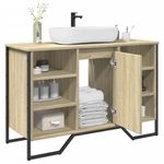Casa si Gradina - Mobilier - Mobilier baie - Comode baie - Dulap chiuveta baie, stejar sonoma, 91x35x60 cm, lemn prelucrat - Infinity.ro