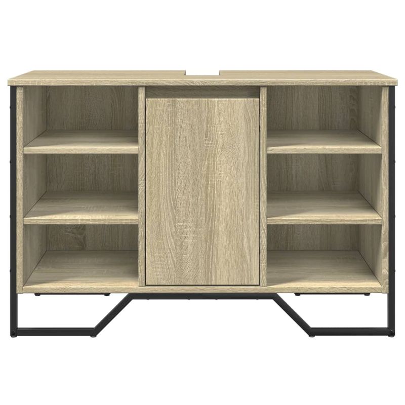 Casa si Gradina - Mobilier - Mobilier baie - Comode baie - Dulap chiuveta baie, stejar sonoma, 91x35x60 cm, lemn prelucrat - Infinity.ro