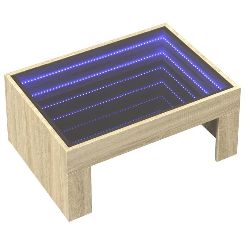 Casa si Gradina - Mobilier - Mese si birouri - Masute de cafea - Masuta de cafea cu LED infinity, stejar sonoma, 70x50x30 cm - Infinity.ro
