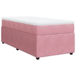 Casa si Gradina - Mobilier - Paturi si accesorii - Paturi - Pat box spring cu saltea, roz, 90x200 cm, catifea - Infinity.ro
