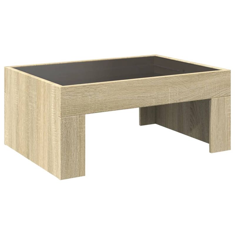 Casa si Gradina - Mobilier - Mese si birouri - Masute de cafea - Masuta de cafea cu LED infinity, stejar sonoma, 70x50x30 cm - Infinity.ro