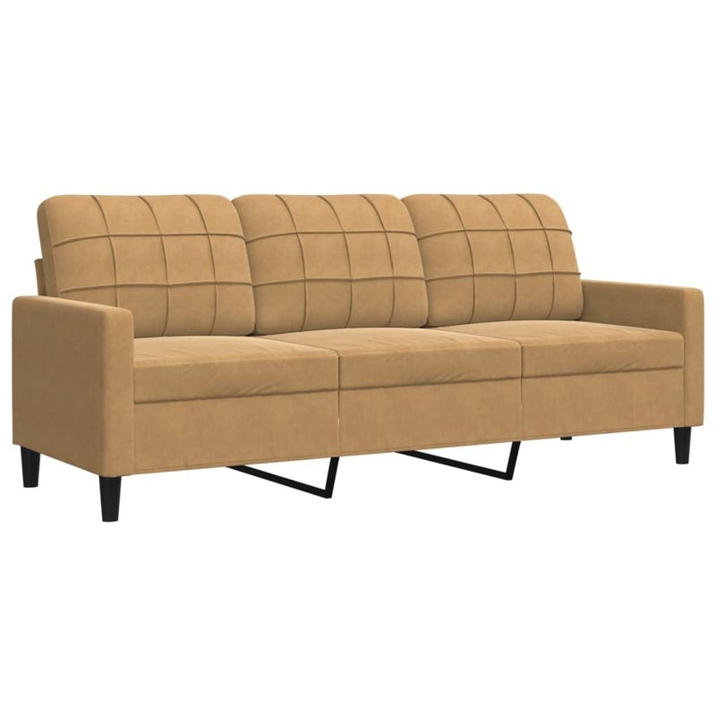 Casa si Gradina - Mobilier - Seturi de mobilier - Seturi living - Set de canapele cu perne/rulouri, 2 piese, maro, catifea - Infinity.ro