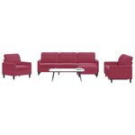 Casa si Gradina - Mobilier - Seturi de mobilier - Seturi living - Set canapele cu perne, 4 piese, rosu vin, catifea - Infinity.ro