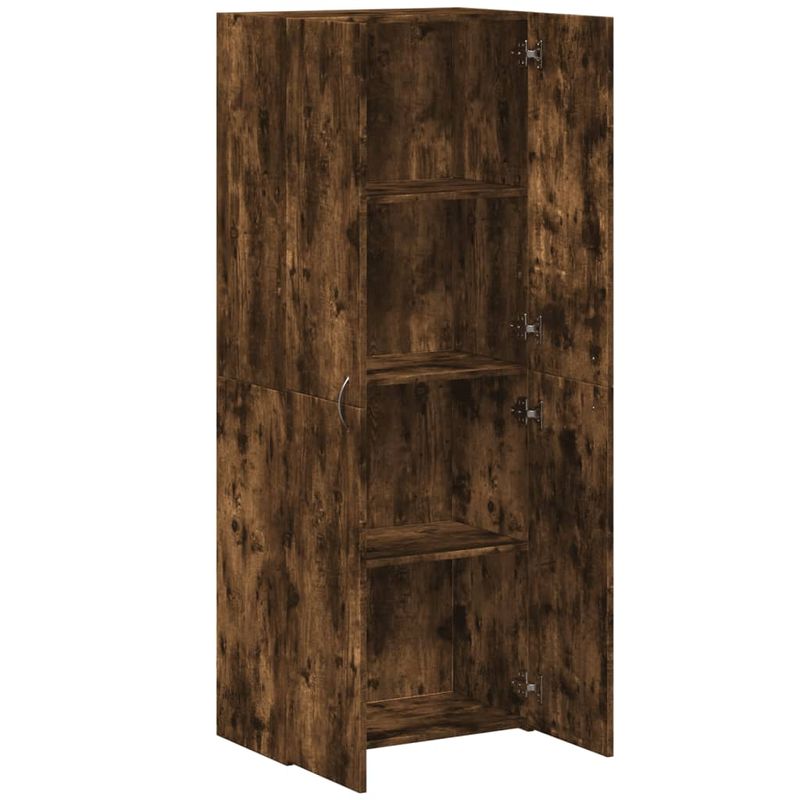Casa si Gradina - Constructii - Depozitare, transport si protectie - Rafturi, fisete si vestiare - Fiset, stejar fumuriu, 60x32x153 cm, lemn prelucrat - Infinity.ro