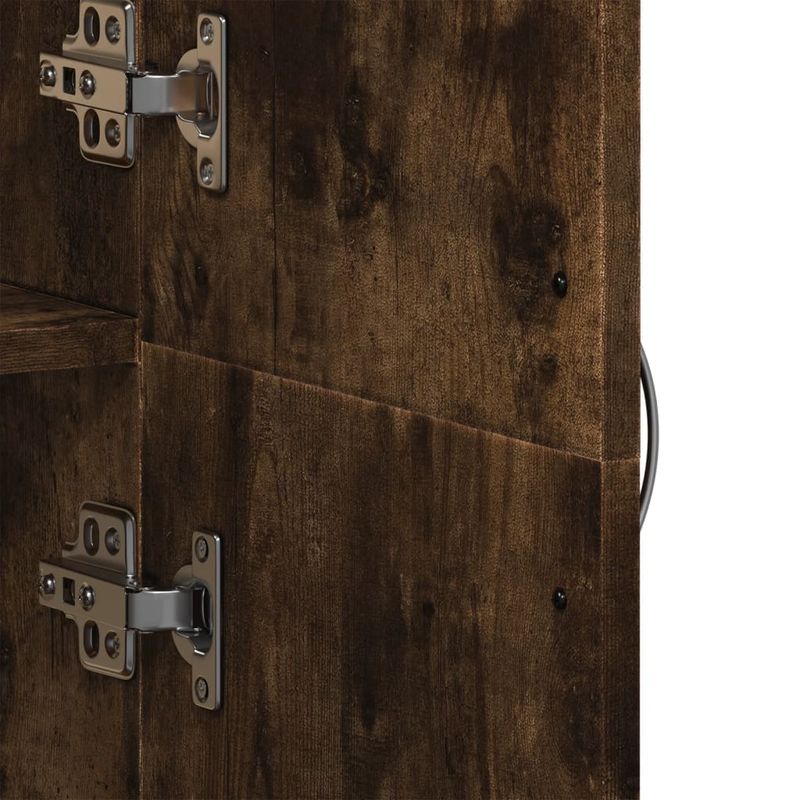 Casa si Gradina - Constructii - Depozitare, transport si protectie - Rafturi, fisete si vestiare - Fiset, stejar fumuriu, 60x32x153 cm, lemn prelucrat - Infinity.ro