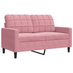 Casa si Gradina - Mobilier - Seturi de mobilier - Seturi living - Set canapele cu perne/rulouri, 3 piese, roz, catifea - Infinity.ro