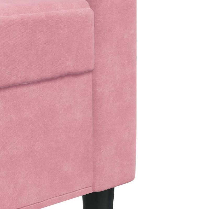 Casa si Gradina - Mobilier - Seturi de mobilier - Seturi living - Set canapele cu perne/rulouri, 3 piese, roz, catifea - Infinity.ro