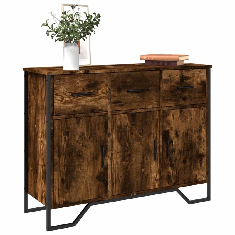 Casa si Gradina - Mobilier - Comode si corpuri - Comode - Dulap, stejar fumuriu, 97x32,5x74,5 cm, lemn prelucrat - Infinity.ro