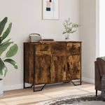 Casa si Gradina - Mobilier - Comode si corpuri - Comode - Dulap, stejar fumuriu, 97x32,5x74,5 cm, lemn prelucrat - Infinity.ro