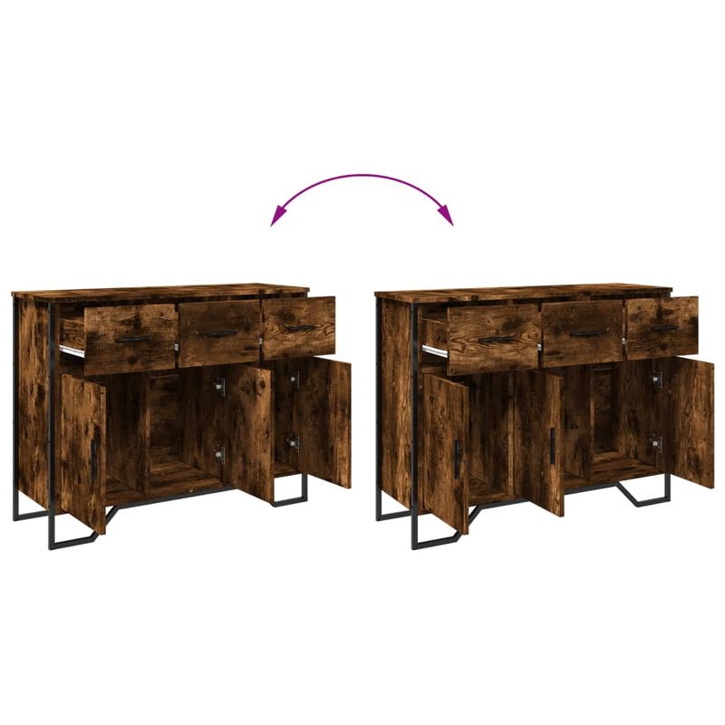 Casa si Gradina - Mobilier - Comode si corpuri - Comode - Dulap, stejar fumuriu, 97x32,5x74,5 cm, lemn prelucrat - Infinity.ro