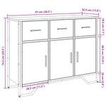 Casa si Gradina - Mobilier - Comode si corpuri - Comode - Dulap, stejar fumuriu, 97x32,5x74,5 cm, lemn prelucrat - Infinity.ro