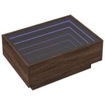Casa si Gradina - Mobilier - Mese si birouri - Masute de cafea - Masuta de cafea cu LED stejar maro 70x50x30 cm lemn prelucrat - Infinity.ro