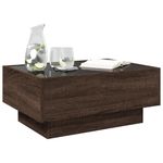 Casa si Gradina - Mobilier - Mese si birouri - Masute de cafea - Masuta de cafea cu LED stejar maro 70x50x30 cm lemn prelucrat - Infinity.ro