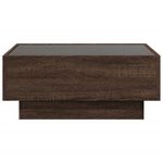 Casa si Gradina - Mobilier - Mese si birouri - Masute de cafea - Masuta de cafea cu LED stejar maro 70x50x30 cm lemn prelucrat - Infinity.ro