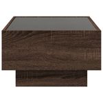 Casa si Gradina - Mobilier - Mese si birouri - Masute de cafea - Masuta de cafea cu LED stejar maro 70x50x30 cm lemn prelucrat - Infinity.ro