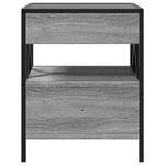 Casa si Gradina - Mobilier - Comode si corpuri - Noptiere - Noptiera cu LED infinity, gri sonoma, 40x40x51 cm - Infinity.ro
