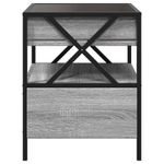 Casa si Gradina - Mobilier - Comode si corpuri - Noptiere - Noptiera cu LED infinity, gri sonoma, 40x40x51 cm - Infinity.ro