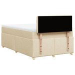 Casa si Gradina - Mobilier - Paturi si accesorii - Paturi - Pat box spring cu saltea, crem, 120x200 cm, textil - Infinity.ro