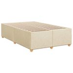 Casa si Gradina - Mobilier - Paturi si accesorii - Paturi - Pat box spring cu saltea, crem, 120x200 cm, textil - Infinity.ro