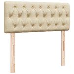 Casa si Gradina - Mobilier - Paturi si accesorii - Paturi - Pat box spring cu saltea, crem, 120x200 cm, textil - Infinity.ro