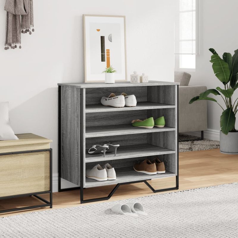 Casa si Gradina - Mobilier - Organizare si depozitare - Organizator incaltaminte - Pantofar, gri sonoma, 80x38x78 cm, lemn compozit - Infinity.ro