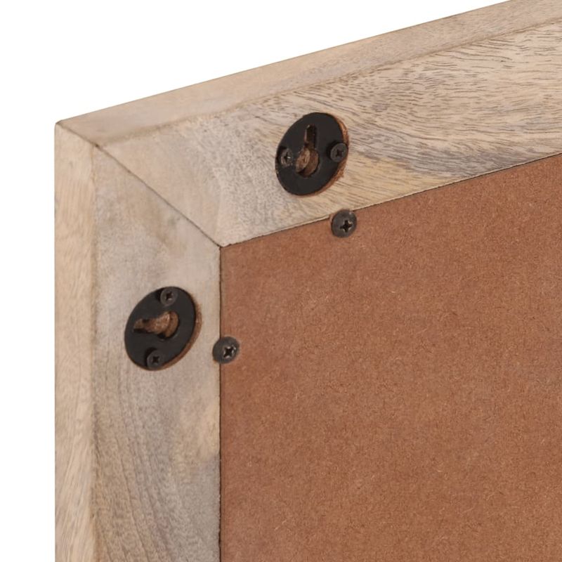 Casa si Gradina - Mobilier - Seturi de mobilier - Seturi baie - Oglinda de baie, 50x70 cm, lemn masiv de mango și sticla, maro deschis - Infinity.ro