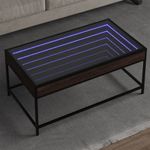 Casa si Gradina - Mobilier - Mese si birouri - Masute de cafea - Masuta de cafea cu LED infinity, stejar maro, 90x50x41cm - Infinity.ro