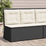 Casa si Gradina - Gradina si terasa - Mobilier exterior - Bancute de gradina - Banca de gradina rabatabila cu perne, negru, poliratan - Infinity.ro