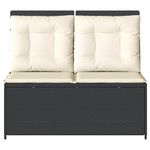 Casa si Gradina - Gradina si terasa - Mobilier exterior - Bancute de gradina - Banca de gradina rabatabila cu perne, negru, poliratan - Infinity.ro