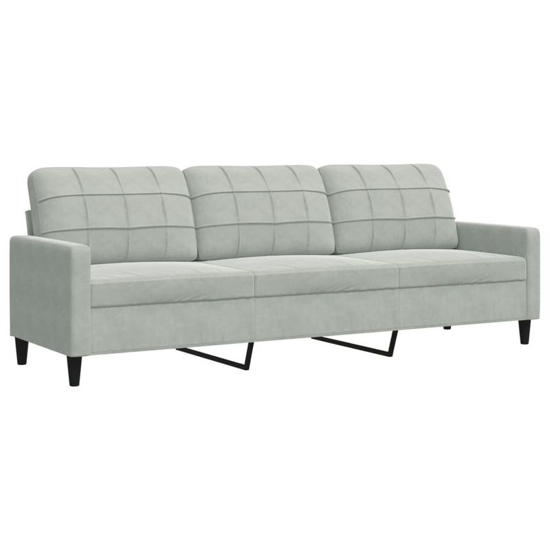 Casa si Gradina - Mobilier - Seturi de mobilier - Seturi living - Set de canapele cu perne, 2 piese, gri deschis, catifea - Infinity.ro