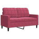 Casa si Gradina - Mobilier - Seturi de mobilier - Seturi living - Set canapea cu perne, 3 piese, rosu vin, catifea - Infinity.ro