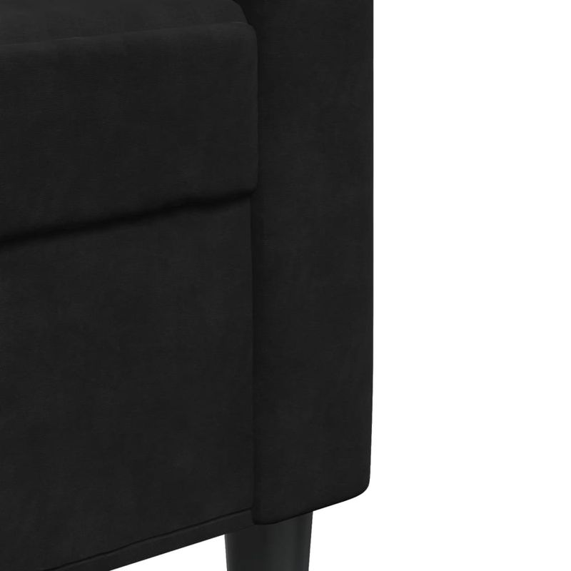 Casa si Gradina - Mobilier - Seturi de mobilier - Seturi living - Set de canapele cu perne/rulouri, 4 piese, negru, catifea - Infinity.ro