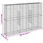Casa si Gradina - Gradina si terasa - Garduri, panouri si accesorii - Cos gabion cu capac, 300x50x200 cm, fier galvanizat - Infinity.ro