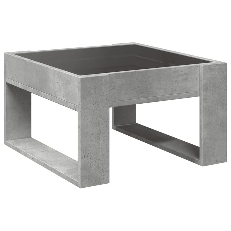 Casa si Gradina - Mobilier - Mese si birouri - Masute de cafea - Masuta de cafea cu LED infinity, gri beton, 50x53x30 cm - Infinity.ro
