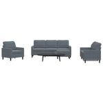 Casa si Gradina - Mobilier - Seturi de mobilier - Seturi living - Set de canapele cu perne, 4 piese, gri inchis, catifea - Infinity.ro