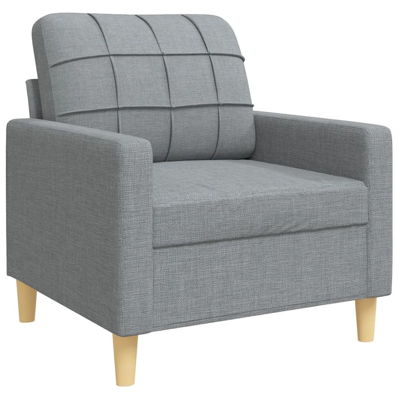 Casa si Gradina - Mobilier - Seturi de mobilier - Seturi living - Set de canapele cu perne, 3 piese, gri deschis, textil - Infinity.ro