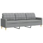 Casa si Gradina - Mobilier - Seturi de mobilier - Seturi living - Set de canapele cu perne, 3 piese, gri deschis, textil - Infinity.ro