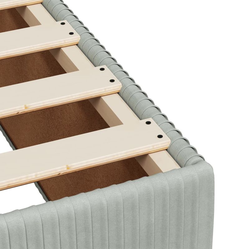 Casa si Gradina - Mobilier - Paturi si accesorii - Paturi - Pat continental cu saltea, gri deschis, 120x200 cm, catifea - Infinity.ro