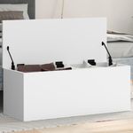 Casa si Gradina - Mobilier - Organizare si depozitare - Cutii depozitare - Cutie de depozitare, alb, 90x35x35 cm, lemn prelucrat - Infinity.ro