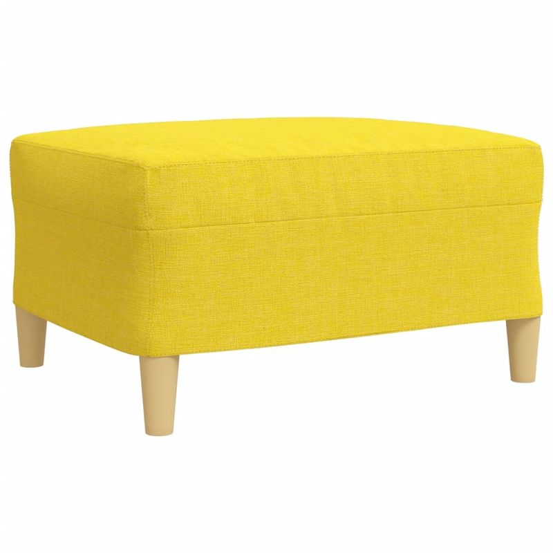 Casa si Gradina - Mobilier - Seturi de mobilier - Seturi living - Set canapele cu taburet/perne, 3 piese, galben deschis, textil - Infinity.ro