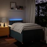 Casa si Gradina - Mobilier - Paturi si accesorii - Paturi - Pat box spring cu saltea, albastru, 120x200 cm, textil - Infinity.ro
