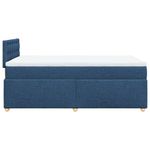Casa si Gradina - Mobilier - Paturi si accesorii - Paturi - Pat box spring cu saltea, albastru, 120x200 cm, textil - Infinity.ro