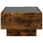 Casa si Gradina - Mobilier - Mese si birouri - Masute de cafea - Masuta de cafea cu LED stejar fumuriu 70x50x30cm lemn prelucrat - Infinity.ro